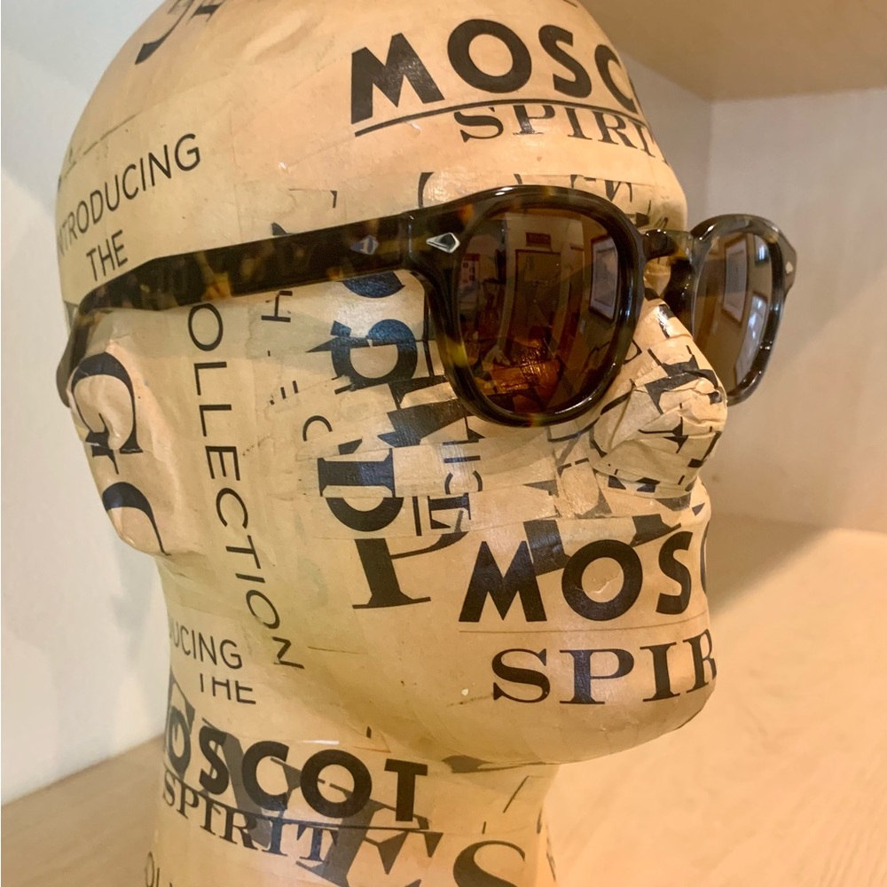 UNISEX MOSCOT ORIGINAL LEMTOSH CLASSIC HAVANA 49mm Round Sunglass G-15 Lenses